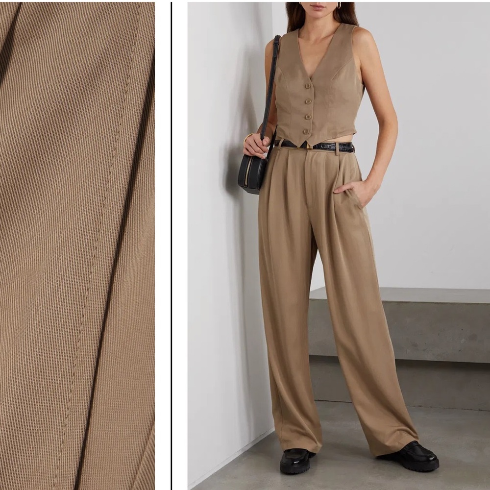 Reformation Mason Brown Tencel Pant Size 8